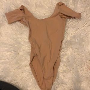 American Apparel Nude Bodysuit low back Sz XS 🤎